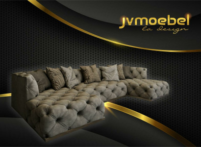 Ecksofa Sofa Couch Polster Garnirtur U Form Couchen Chesterfield Möbel Sofas Neu