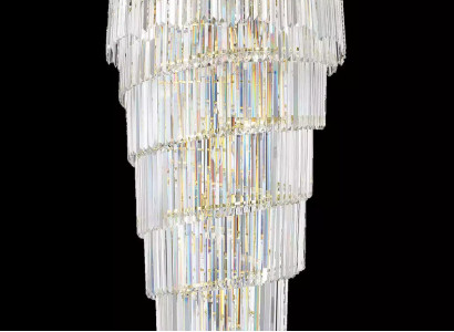 Kronleuchter Deckenleuchte Luxus Design Kristall Leuchte Wohnzimmer Lampe gold