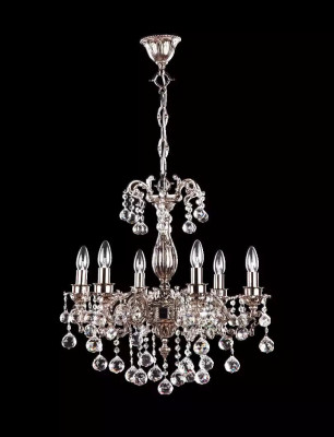 Lampe Kronleuchter Leuchte klassisch Luxus Wohnzimmer Chrome Kristall