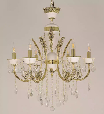 Luxus Kronleuchter Deckenlampe Luster Deckenleuchte Gold Kristall 60x100cm