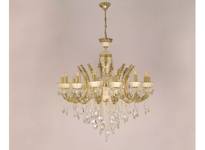 Deckenleuchter Luxus Kronleuchter Deckenlampe Lüster Gold Kristall Lampe