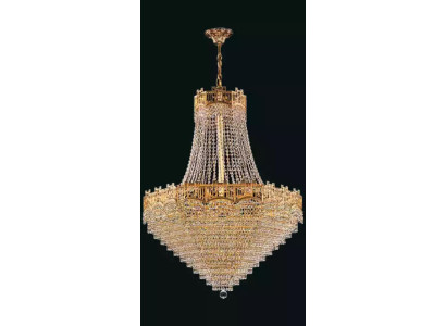 Luxus Deckenleuchter Kronleuchter Deckenlampe Lüster Gold Kristall 77x145
