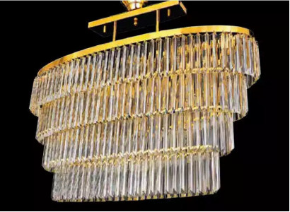 Kronleuchter Decken Pendel Luxus Kristall Gold Wohnzimmer Kronleuchter