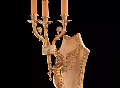 Goldene Wandlampe Design Leuchte Lampe Wohnzimmer Luxus Schlafzimmer Neu