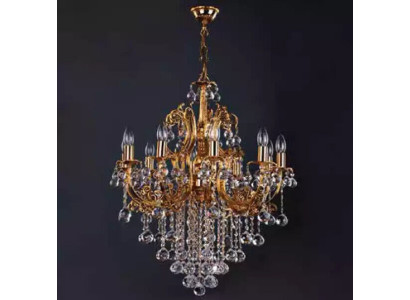 Luxus Lüster Kristall Deckenleuchter Kronleuchter Deckenlampe Gold Lampe