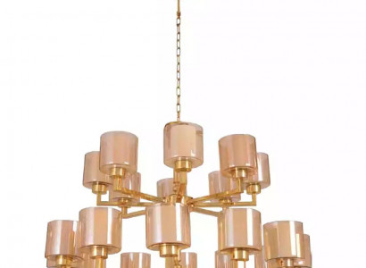 Kronleuchter Deckenleuchter Gold Deckenlampe Lüster Glas Modern Neu