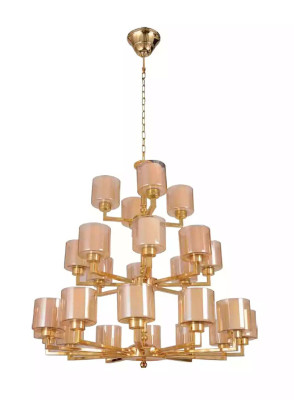 Kronleuchter Deckenleuchter Modern Gold Deckenlampe Lüster Glas XXL