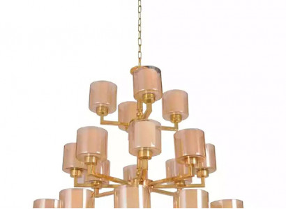 Kronleuchter Deckenleuchter Modern Gold Deckenlampe Lüster Glas XXL