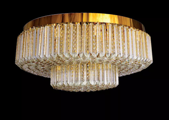 Kronleuchter Decken Leuchte Luxus Runder Luster Lampe gold Leuchten
