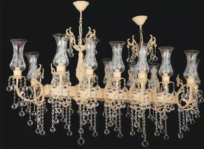 Luxus Deckenleuchter Esstisch Lampe Kronleuchter Deckenlampe Lüster Kristall