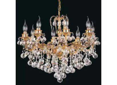 Luxus Lüster Kronleuchter Deckenlampe Deckenleuchter Crystal Art Gold