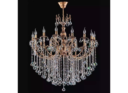 Luxus Deckenleuchter Kronleuchter Deckenlampe Lüster Gold Kristall Lampe