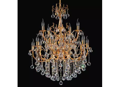 Deckenleuchter Luxus Kronleuchter Deckenlampe Lüster Gold Kristall 75x125