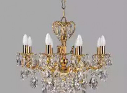 Lüster Kronleuchter Deckenlampe Deckenleuchter Gold Luxus Art Crystal