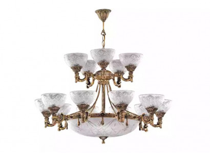 Deckenlampe Lüster Deckenleuchter Lampe Kronleuchter Glas Grau Lampen