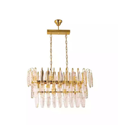 Lampe Kronleuchter Deckenleuchter Luxus Gold Deckenlampe Lüster Kristall