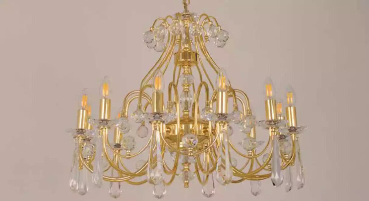 Lüster Luxus Deckenlampe Kronleuchter Deckenleuchter Lampen Gold Art