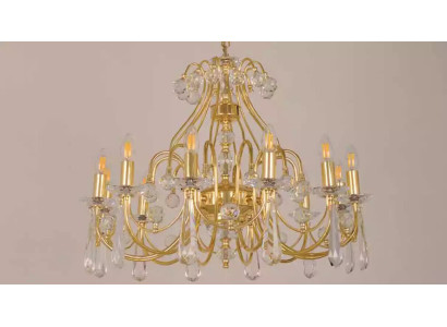 Lüster Luxus Deckenlampe Kronleuchter Deckenleuchter Lampen Gold Art