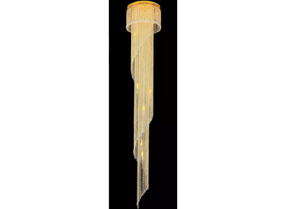 Lange Galerie Deckenleuchter Groß Kronleuchter Deckenlampe Gold Kristall 240 cm