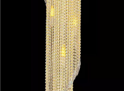 Lange Galerie Deckenleuchter Groß Kronleuchter Deckenlampe Gold Kristall 240 cm