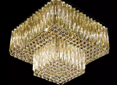 Kronleuchter Decke Lampe Wohnzimmer gold Luxus Beleuchtung Kristall