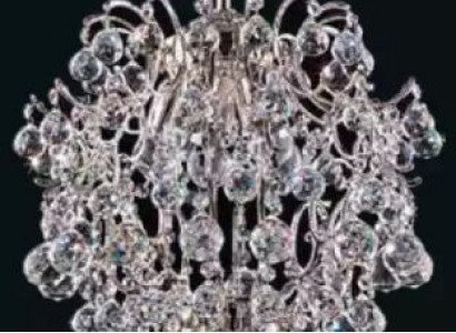 Luxus Lüster Deckenleuchter Deckenlampe Kronleuchter Kristall Silber