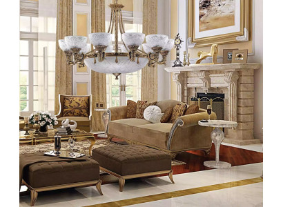 Kronleuchter Lüster Deckenlampe Deckenleuchter Lampe Glas Gold Grau