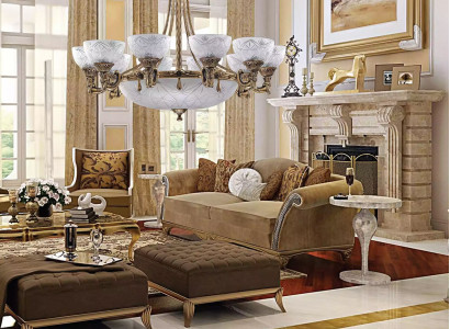 Kronleuchter Lüster Deckenlampe Deckenleuchter Lampe Glas Gold Grau