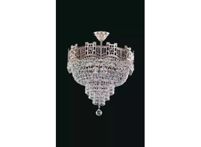 Deckenleuchter Luxus Kronleuchter Deckenlampe Lüster Silber Kristall Lampe