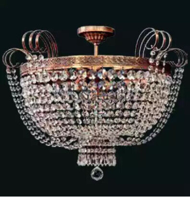 Luxus Deckenleuchter Lüster Kronleuchter Deckenlampe Gold Kristall Runde Lampe