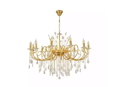 Kronleuchter Leuchte Lampe Wohnzimmer Goldglas Luxus Deckenleuchte Lampen