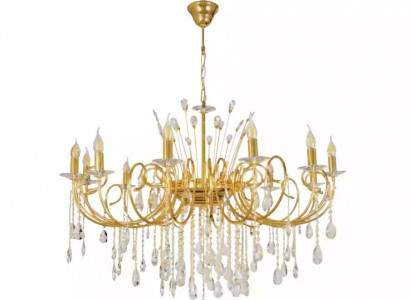 Kronleuchter Leuchte Lampe Wohnzimmer Goldglas Luxus Deckenleuchte Lampen