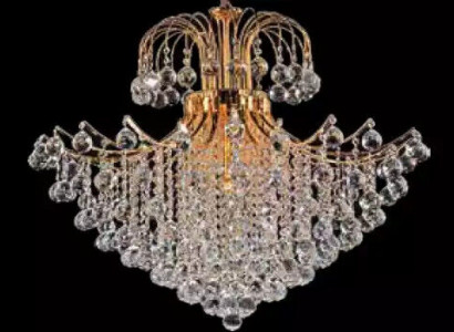 Luxus Lüster Kronleuchter Deckenlampe Deckenleuchter Lampen Gold Art