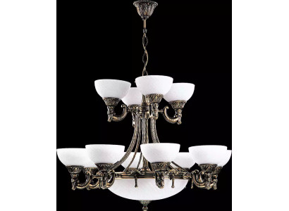 Deckenlampe Deckenleuchter Lüster Kronleuchter Glas Weiß Lampen Antik Stil