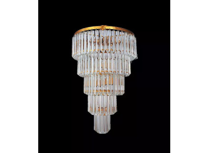 Deckenlampe Deckenleuchter Luxus Gold Kronleuchter Lüster Kristall Art