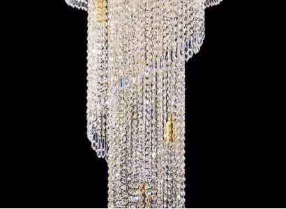 Kronleuchter Deckenleuchter Luxus Gold Deckenlampe Lüster Kristall Art