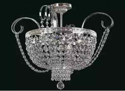 Lüster Deckenleuchter Luxus Kronleuchter Deckenlampe Silber Kristall