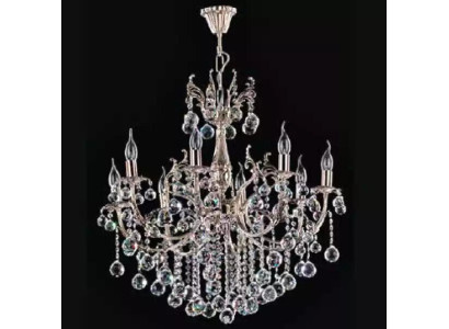 Deckenleuchter Luxus Silber Kronleuchter Deckenlampe Lüster Kristall Lampe