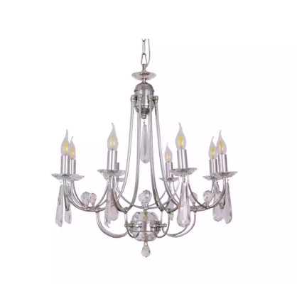 Edle Deckenlampe Kronenlampe Prunkleuchter Lüster Weiß Deckenleuchter