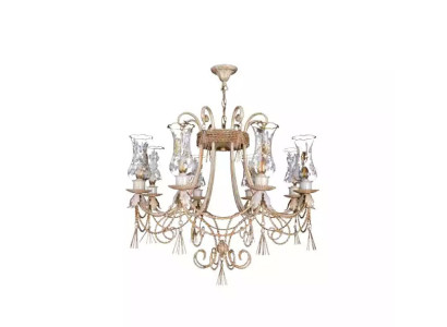 Luxus Deckenleuchter Lüster Kronleuchter Deckenlampe Lampen Glas Beige