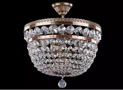 Deckenleuchter Luxus Lüster Deckenlampe Kronleuchter Gold Kristall Art