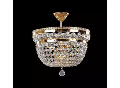 Kronleuchter Luxus Lüster Deckenlampe Deckenleuchter Gold Kristall Art