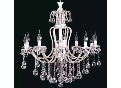 Luxus Deckenleuchter Lüster Kronleuchter Deckenlampe Kristall Silber