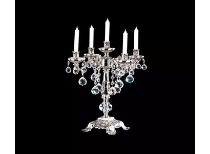 Leuchter Kerzenständer Kerzenleuchter Kerzenhalter Elegant Silber Art