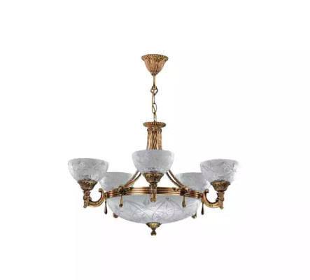 Deckenlampe Lüster Deckenleuchter Lampe Kronleuchter Glas Grau Leuchten