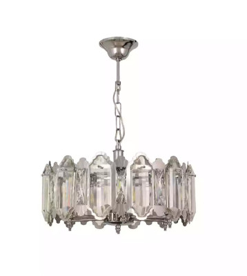 Kronleuchter Luxus Decken Pendel Küchen Wohnzimmer Lampe neu silber