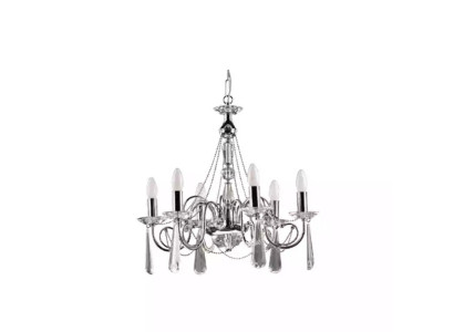 Silber Lüstern Hängende Kronenlampe Kronleuchter Prunklampe Modern Art