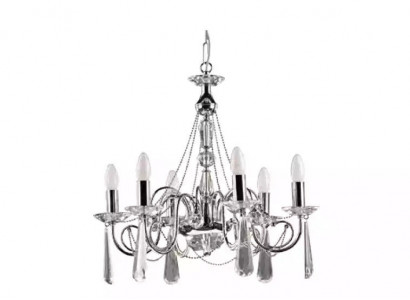 Silber Lüstern Hängende Kronenlampe Kronleuchter Prunklampe Modern Art