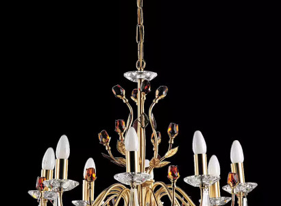 Edle Goldene Lüster Kronleuchtern Deckenpendel Moderne Deckenlampe