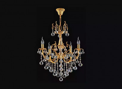 Kronleuchter Deckenleuchter Luxus Deckenlampe Lüster Gold Kristall